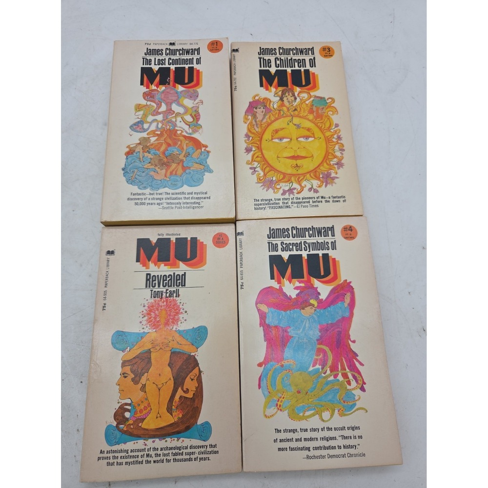 Lot of 4 PB JAMES CHURCHWARD MU Series 1,3,4,6 Lost continent Children, Sacred..